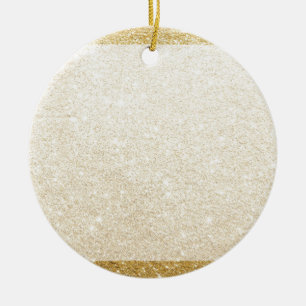 gold glitter blank template for customization ceramic ornament