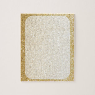 gold glitter blank template for customization jigsaw puzzle