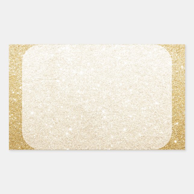 gold glitter blank template for customization sticker (Front)
