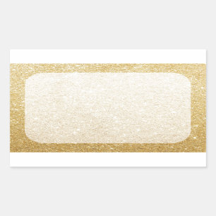 gold glitter blank template for customization sticker