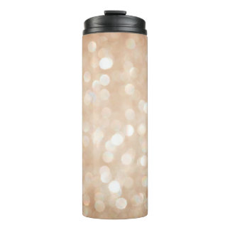 Gold glitter blurred background, christmas thermal tumbler