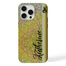 Gold Glitter Blush Monogram Case-Mate
