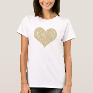 Gold Glitter Bridesmaid Shirt