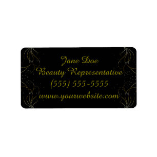 Gold Glitter Brochure Stickers