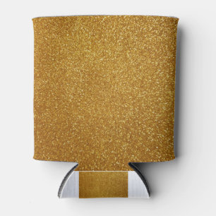 Gold glitter can cooler