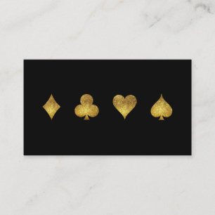 Gold Glitter Casino Gaming Business Card