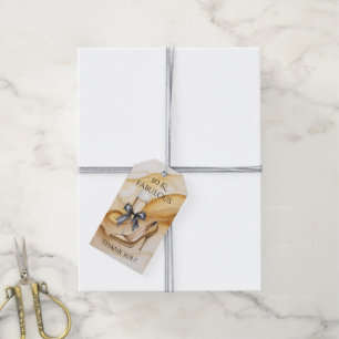 Gold Glitter Champagne 50 & Fabulous Birthday Gift Tags