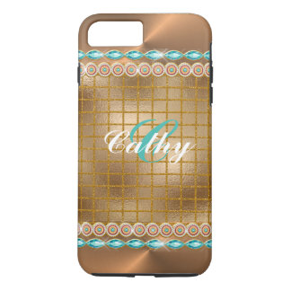 Gold Glitter Chevron with rhinestones Case-Mate iPhone Case