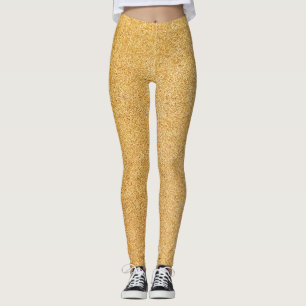Gold Glitter  Christmas Leggings