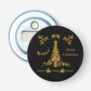Gold Glitter Christmas, Merry Christmas Bottle Opener