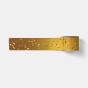 Gold Glitter Christmas Sparkle Satin Ribbon