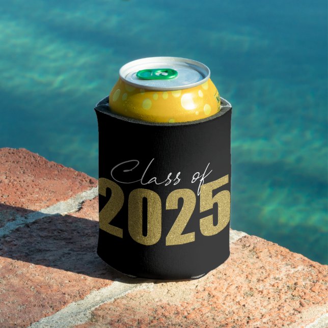Gold Glitter Class of 2025 Can Cooler (In Situ Pool)