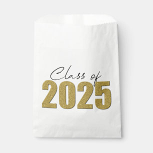 Gold Glitter Class of 2025 Favour Bag