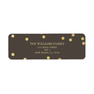 Gold Glitter Confetti Address Labels