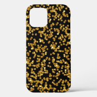 Gold Glitter Confetti and Black