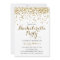 Gold Glitter Confetti Bachelorette Party Invite