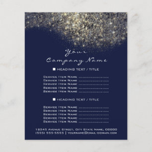 Gold Glitter Confetti Blue Navy  Maroon Confetti Flyer