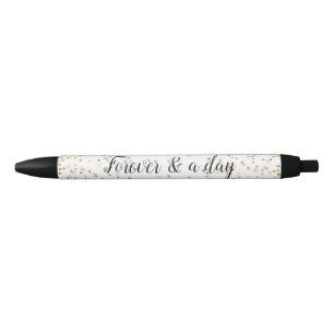 Gold glitter confetti sparkle       black ink pen