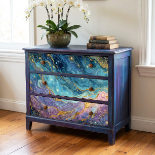 Gold Glitter Cosmic Fluid Agate Tissue Paper