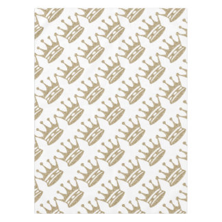Gold Glitter Crown Tablecloth