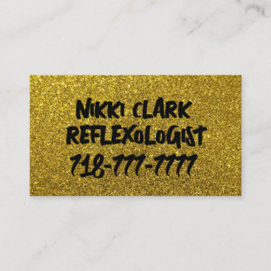 GOLD GLITTER custom BUSINESS CARDS