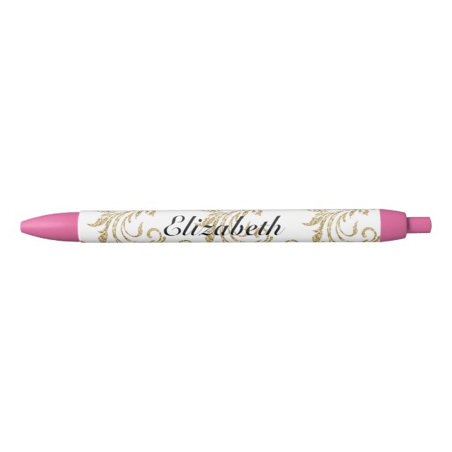 Gold Glitter Custom Pen Party Favours (Front)