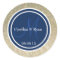Gold Glitter & Dark Navy Blue Wedding Monogram