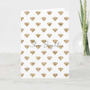 Gold Glitter Diamonds       Card