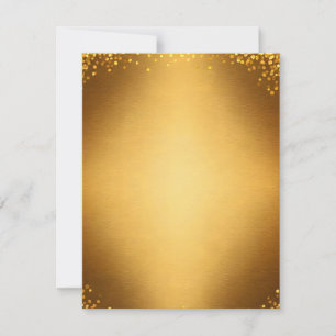 Gold Glitter Dot Invitation Stationery