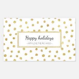 Gold glitter dots sticker