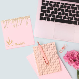 Gold Glitter Drips Stars Unicorn  Post-it Notes