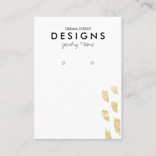 Gold Glitter Earring Display Card