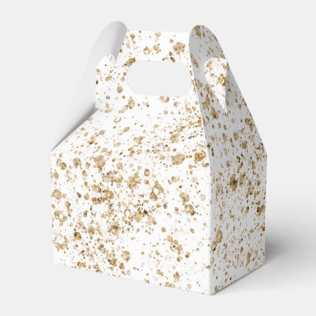 Gold glitter elegant and gorgoeus favor box (Front Side)