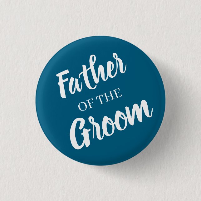 Gold Glitter father of groom wedding  Button (Front)