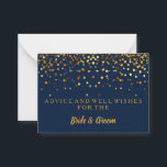 Gold Glitter Faux Foil Wedding Advice Card<br><div class="desc">This is Blank Elegant Gold Glitter Faux Foil Wedding Advice Card  Business Card. This card featuring is gold glitter. It is perfect as wedding place cards,  business cards and more. Click on the customize it button to personalize the design.</div>