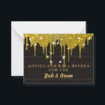 Gold Glitter Faux Foil Wedding Advice Card<br><div class="desc">This is Blank Elegant Gold Glitter Faux Foil Wedding Advice Card  Business Card. This card featuring is gold glitter. It is perfect as wedding place cards,  business cards and more. Click on the customize it button to personalize the design.</div>
