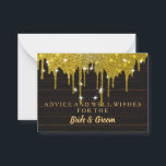 Gold Glitter Faux Foil Wedding Advice Card<br><div class="desc">This is Blank Elegant Gold Glitter Faux Foil Wedding Advice Card  Business Card. This card featuring is gold glitter. It is perfect as wedding place cards,  business cards and more. Click on the customize it button to personalize the design.</div>