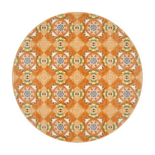 Gold Glitter Fishnet: Sparkling Seamless Cutting Board