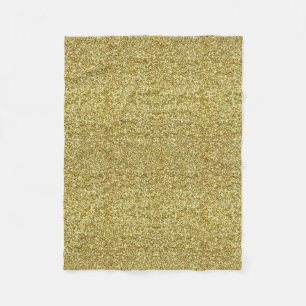 Gold Glitter Fleece Blanket