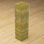 Gold Glitter Floral Pattern Wine Box<br><div class="desc">Trendy and chic gold glitter personalized wine box. Great for holiday gift giving.</div>