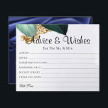 Gold Glitter Foliage Wedding Advice Wishes Cards<br><div class="desc">Wedding Advice and wishes Cards for bride and groom keepsake,  Wishes for Mr & Mrs - Bridal Shower,  Bachelorette Games.</div>
