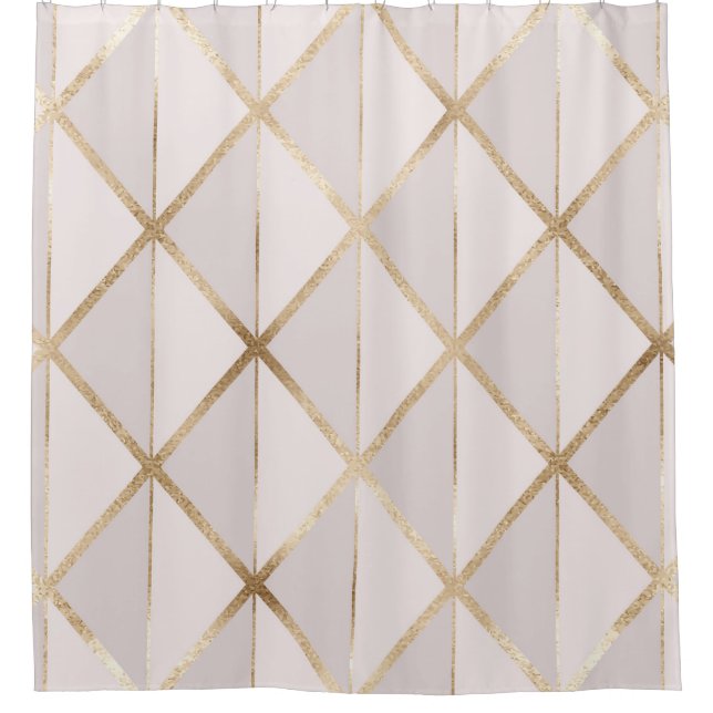 Gold glitter, geometric rhombus pattern. (Front)