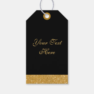 Gold Glitter Gift Tags