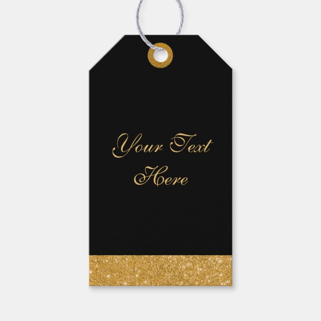 Gold Glitter Gift Tags (Front)