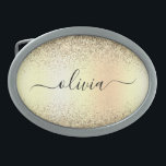 Gold Glitter Girly Luxury Modern Monogram Name Belt Buckle<br><div class="desc">Gold Faux Foil Metallic Sparkle Glitter Brushed Metal Monogram Name Belt Buckle. This makes the perfect graduation,  sweet 16 16th,  18th,  21st,  30th,  40th,  50th,  60th,  70th,  80th,  90th,  100th birthday,  wedding,  bridal shower,  anniversary,  baby shower or bachelorette party gift for someone that loves glam luxury and chic styles.</div>
