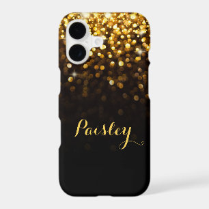 Gold Glitter Glam Confetti Modern iPhone Case