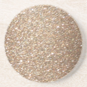 Gold Glitter Glamour Party Festive Light Sparkles Coaster