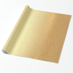 Gold Glitter Glamour Trendy Modern Elegant Chic Wrapping Paper