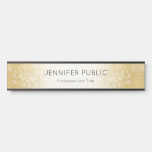Gold Glitter Glamourous Template Elegant Modern Door Sign