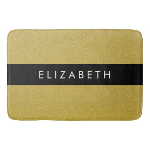 Gold Glitter, Glitter Background, Your Name Bath Mat